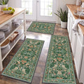 HEBE Boho Kitchen Rugs Set of 3, Non Slip Washable Kitchen Mats by HEBE