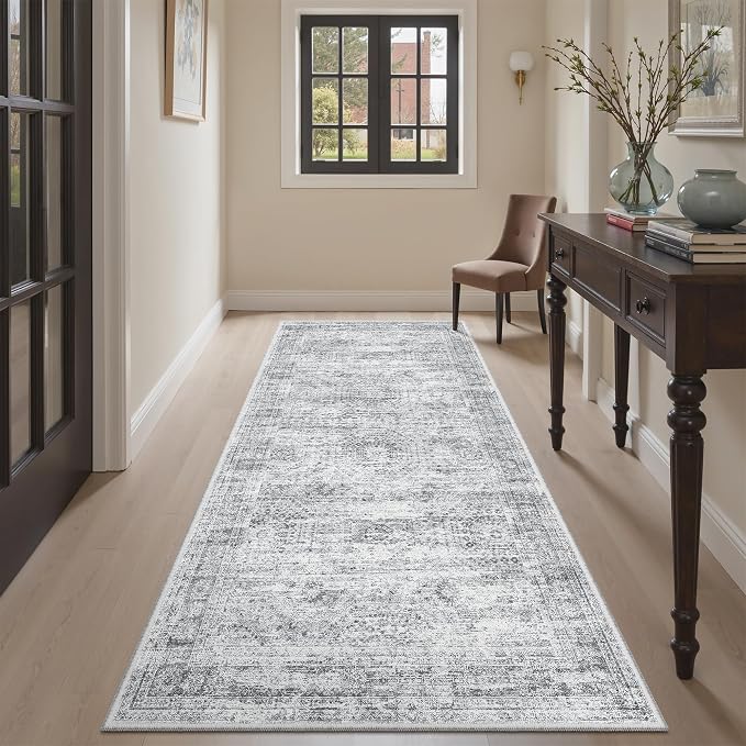 Soalmost Washable Kitchen Runner Rug 3x6 Hallway Entry Rugs Non-Slip, Foldable - Image 4
