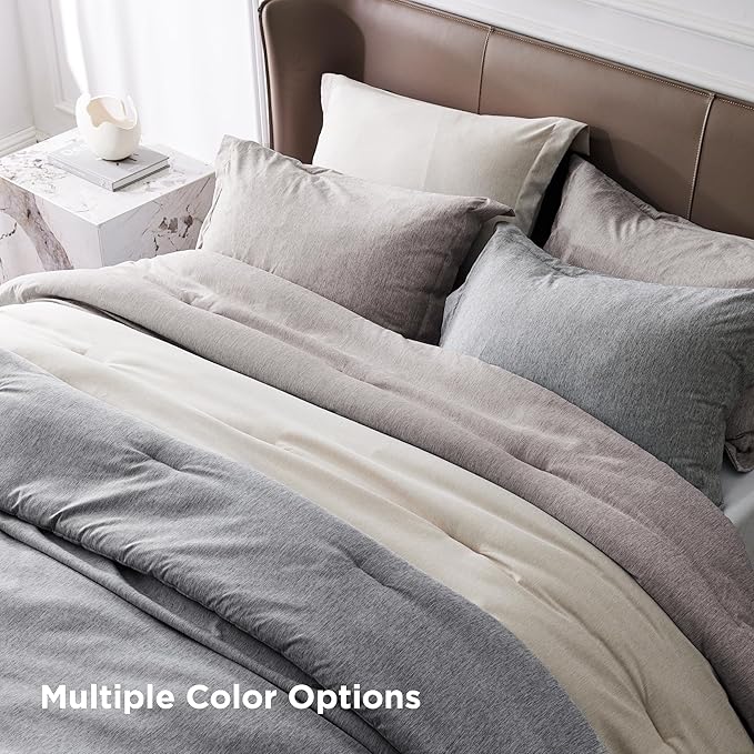 Bedsure Queen Comforter Set - Warm Taupe Soft Bedding for All Seasons, Cationic Dyed Bed Set, 3 Pieces, 1 Queen Size Comforter (90"x90") and 2 Pillow Shams (20"x26"+2")