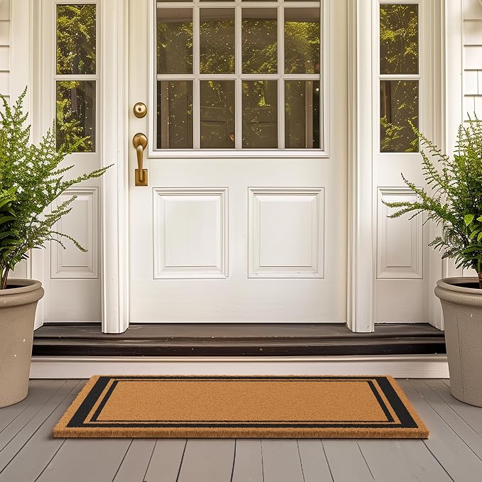 Barnyard Designs Natural Coco Coir Non-Slip Doormat | Heavy-Duty Welcome Mat - Image 3