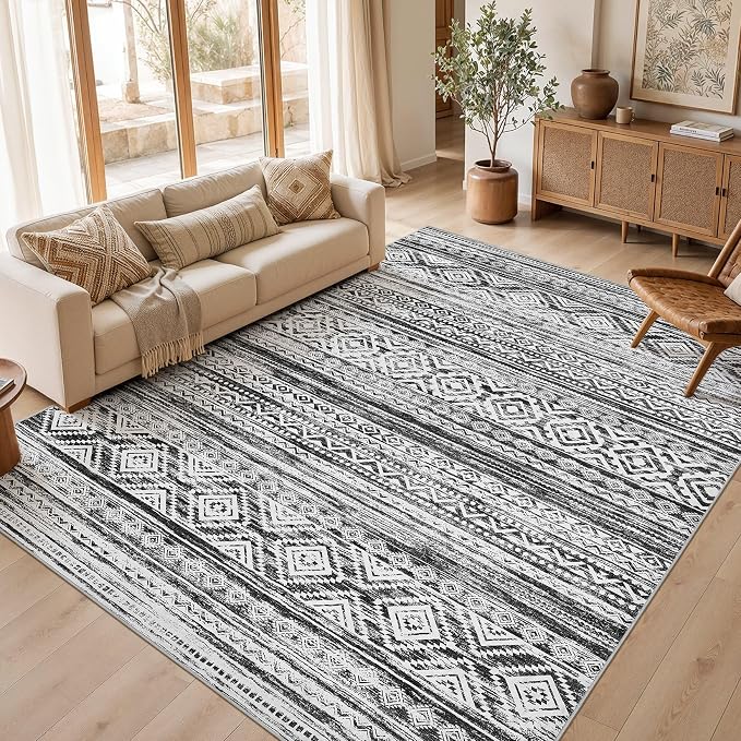 cotiled Boho 8x10 Area Rugs for Living Room: Large Moroccan Washable Rug | by COTILED