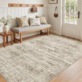 Soalmost 3x5 Rugs Non-Slip, Small Washable Kitchen Entryway Area Rug Brown | by Soalmost