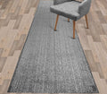 Custom Length Cut to Size Wide Width Carpet Runner Rug for Hallways, Skid Resistant Latex Rubber Backed, 31 inch Wide X Customized Length, Stripe Grey, 31 inch X 11 feet