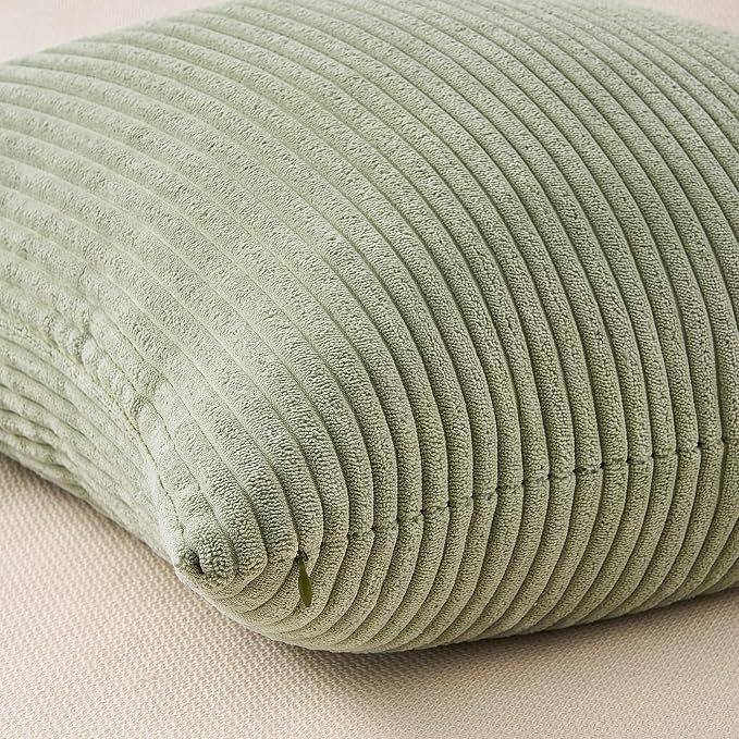 Topfinel Green White Spring Pillow Covers 18x18 Inch Set of 4 Boho Nordic - Image 4
