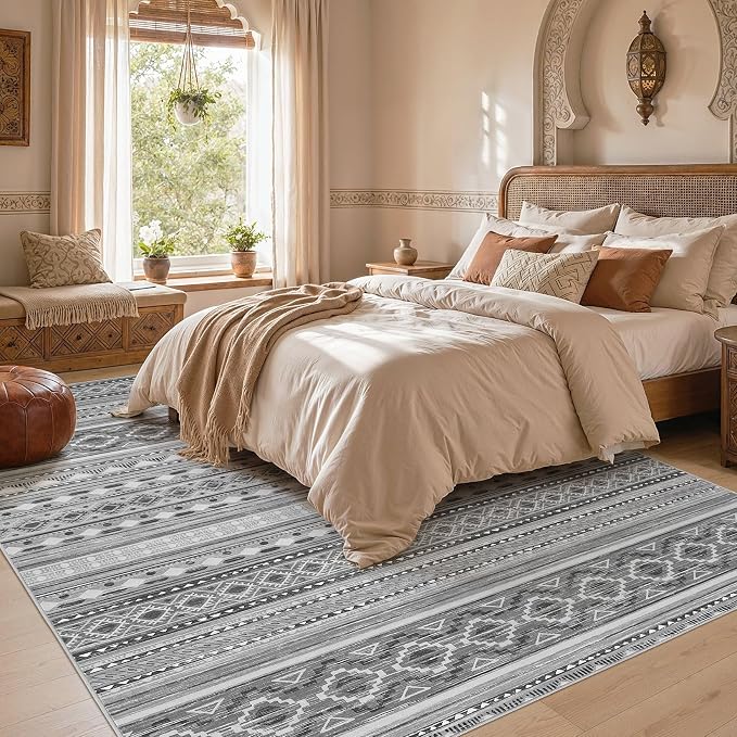 cotiled 6x9 Washable Area Rugs Living Room: Soft Lightweight Boho Rug | Solve - Image 5