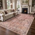 6x9 Area Rugs - Washable Vintage Retro Living Room Rug, Soft Ultra Thin Non by Yarooge