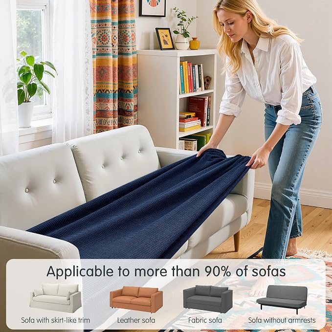 Hokway Couch Cushion Covers Stretch Cushion Covers Sofa Seat Cushion Slipcover - Image 4