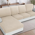 H.VERSAILTEX Sectional Couch Covers 1 Piece Chaise Slipcover L Shape Separate by HVERSAILTEX
