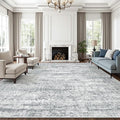 Soalmost 10x14 Area Rugs for Living Room Washable Rug Non-Slip Grey | Large by Soalmost