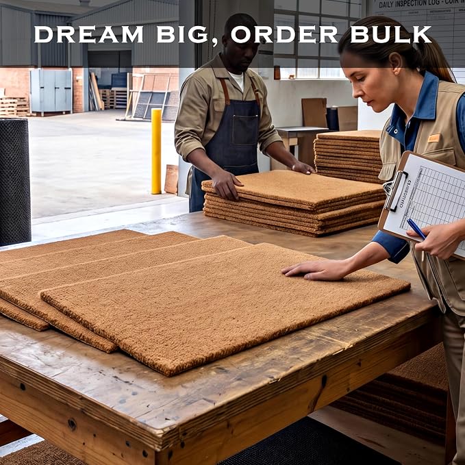 Blank Welcome Mat 47.5x19.5 Inch, Coir Door Mat - Image 5
