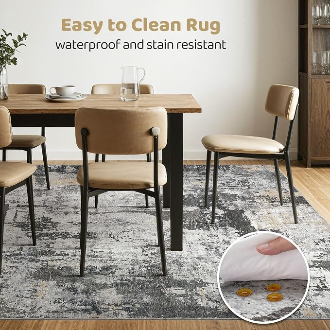 LOONGRUG 10x14 Area Rugs Washable Large Neutral Modern Living Room Rug | - Image 6