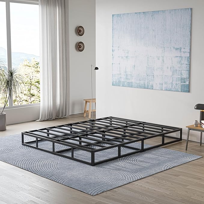 King Box Spring, 5 Inch Low Profile Boxspring for King Bed Strong Metal Frame Mattress Foundation, Quiet Noise-Free,Easy Assembly, 3000lbs Max Weight Capacity
