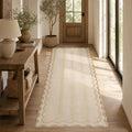 GarveeHome 2.5x10 Scalloped Washable Runner Rug Long Hallway Kitchen Rug | Soft by GarveeHome