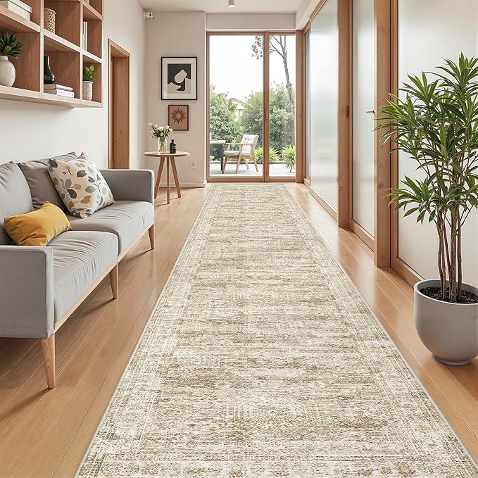 2'6 x 14' Runner Rug Non Slip, Washable Kitchen Rugs, Living Room, Extra Long - Image 3