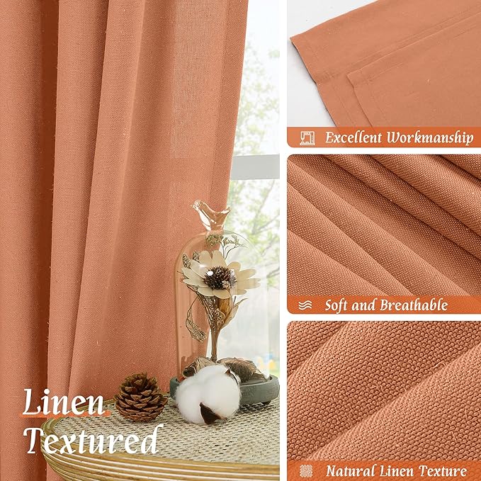 Short Linen Curtains 45 Inches Long - Image 7