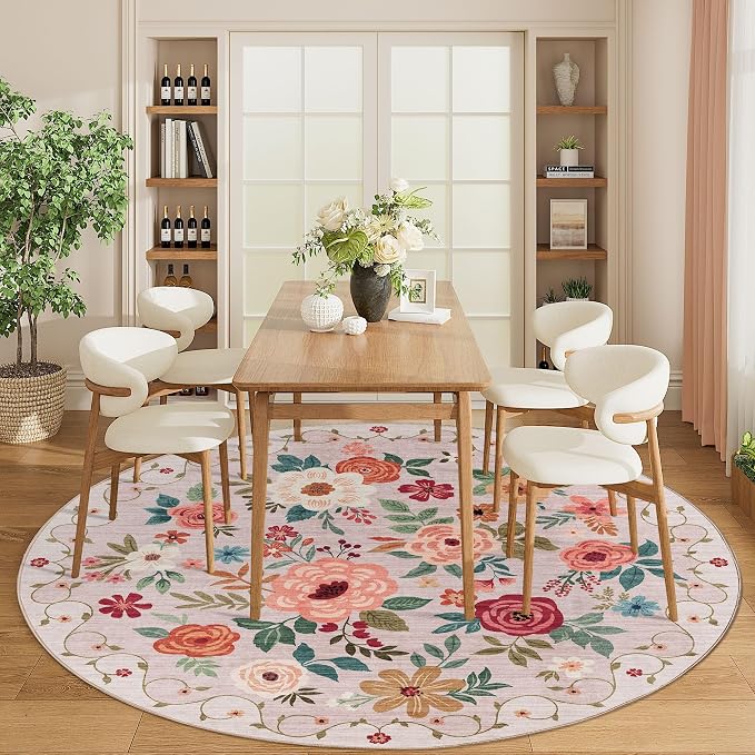 DUKINO 6ft Round Rug, Soft Washable Circle Rug - Image 7