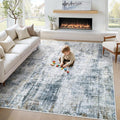 5x7 Area Rugs Washable Rug: Abstract Neutral Rugs Modern Non Slip Area Rug by MXSANYOORUG