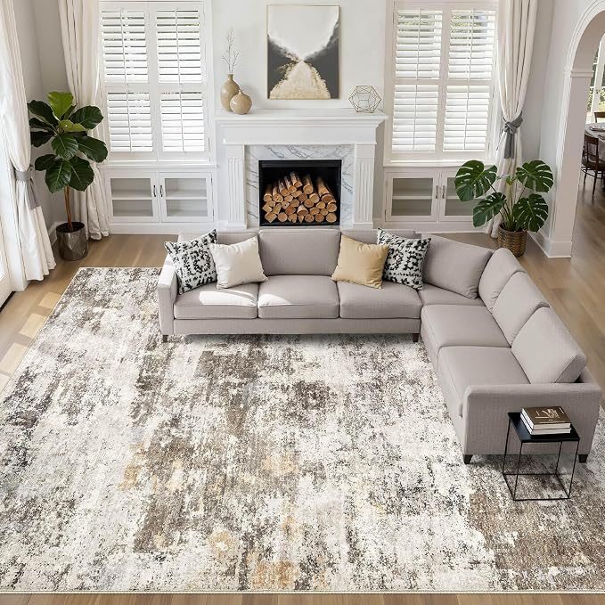 LOONGRUG 10x14 Area Rugs Washable Large Neutral Modern Living Room Rug | by LOONGRUG
