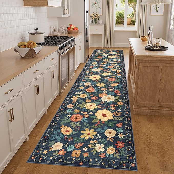 DUKINO 3x14 Washable Runner Rug, Non Slip Kitchen Runner Rug, Low Pile - Image 3