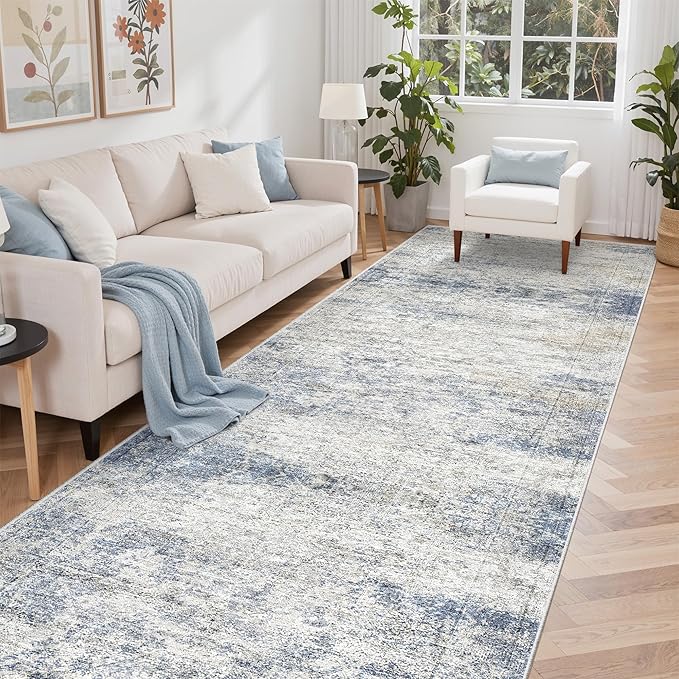 4x12 Runner Rug Non Slip, Washable Hallway Runner Rug, Nursery Room, Soft by Restydon