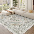 6x9 Area Rugs for Living Room, Large Washable Rug, Dining Room, Low Pile by Zesthome