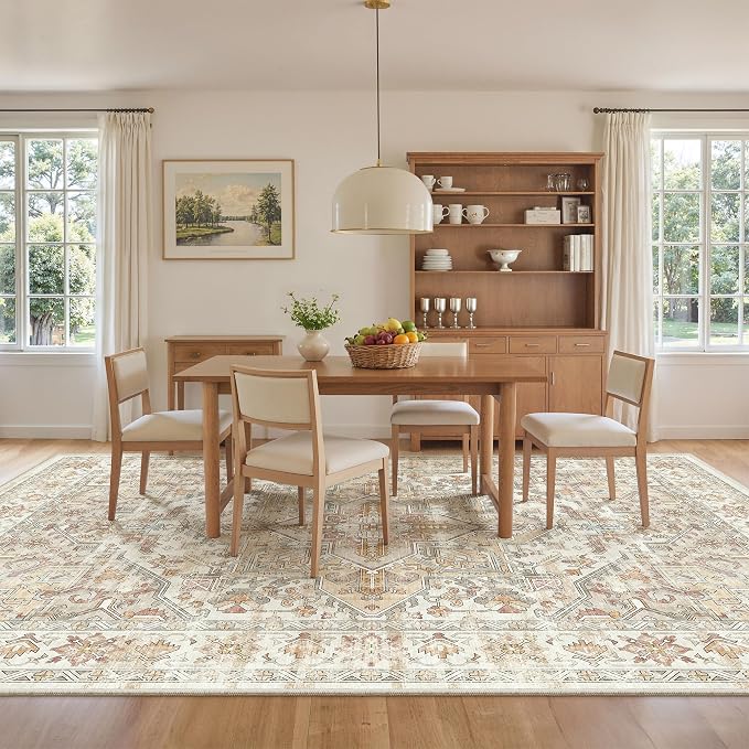 8x10 Area Rugs for Living Room, Large Washable Rug, Dining Room, Low Pile - Image 8