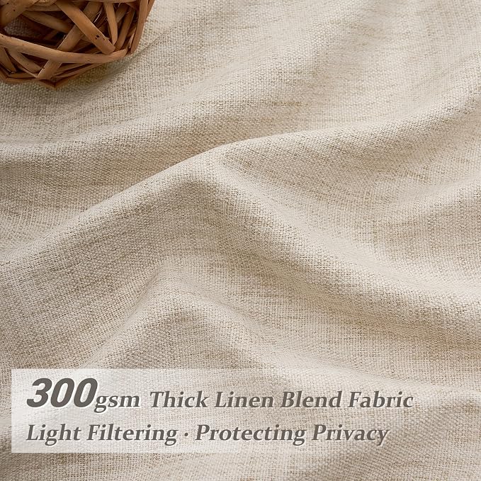 PleatedDrapes Natural Linen Viral 105 Inch Curtains - Image 2