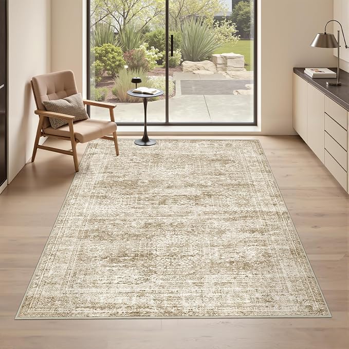 4x6 Area Rug for Entryway, Washable Kitchen Rug, Living Room, Dining Room by Restydon