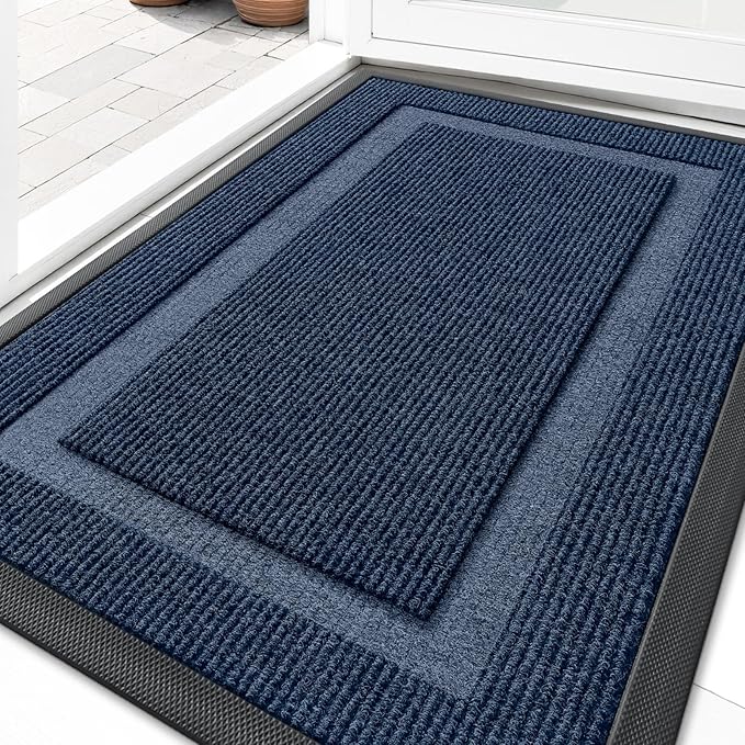 OLANLY Front Door Mat Outside 29.5x17, All-Season Heavy-Duty Rubber Doormat | by OLANLY