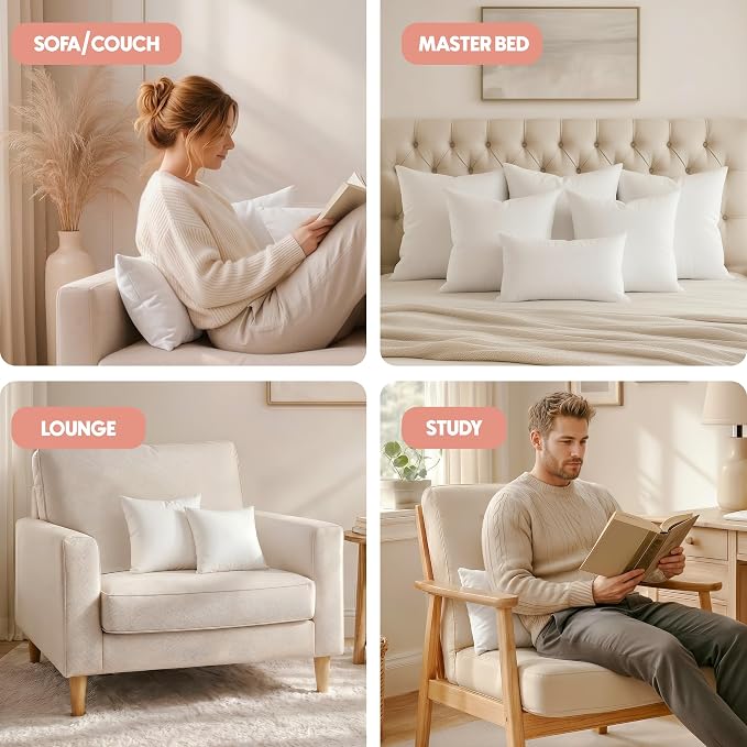 Utopia Bedding 12x12 Pillow Inserts, 2 Pack | Indoor cushion inserts - Image 5