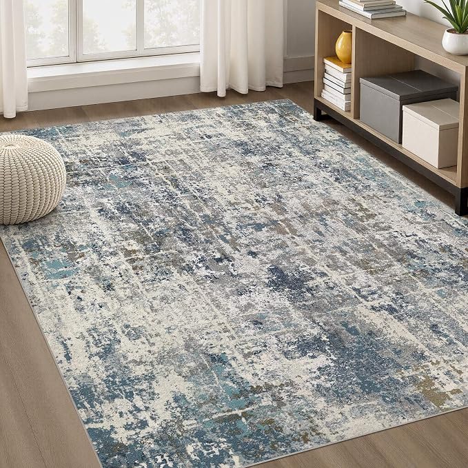 DMOYEST Area Rug Living Room Rugs 5x7 Washable Abstract Carpet | Neutral Modern by DMOYEST
