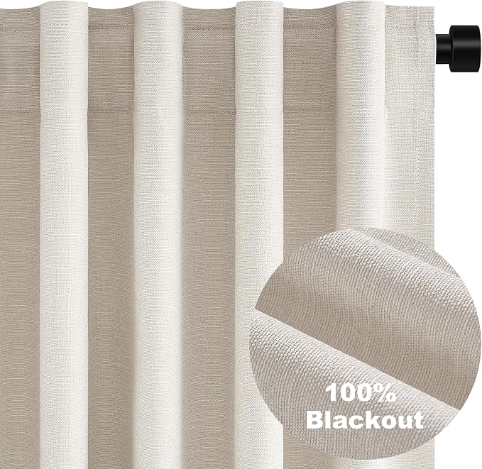 Extra Wide 100 Inch Length Blackout Curtains & Drapes 84 Inches Long 2 Panels - Image 8