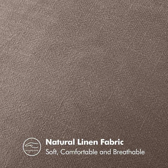MIULEE Decorative Linen Pillow Covers 18x18 Inch Malt Ball | Boho Farmhouse​ - Image 3