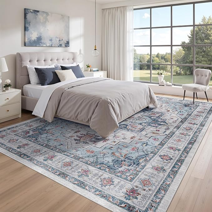 9x12 Area Rugs for Living Room, Large Washable Rug, Dining Room, Low Pile - Image 9