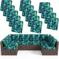 14Pcs Patio Cushion Covers Stretch Outdoor Furniture Protector Slipcovers | by pickyNproud