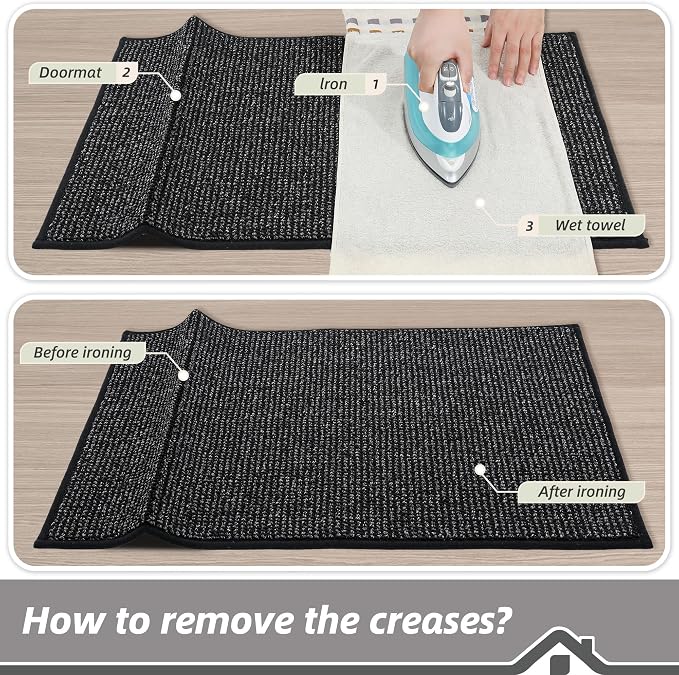 BEQHAUSE Dirt Trapper Door Mat 24" x 60", Non-Slip Washable Doormats, Low - Image 9
