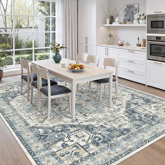 9x12 Area Rugs for Living Room, Large Washable Rug, Dining Room, Low Pile - Image 8