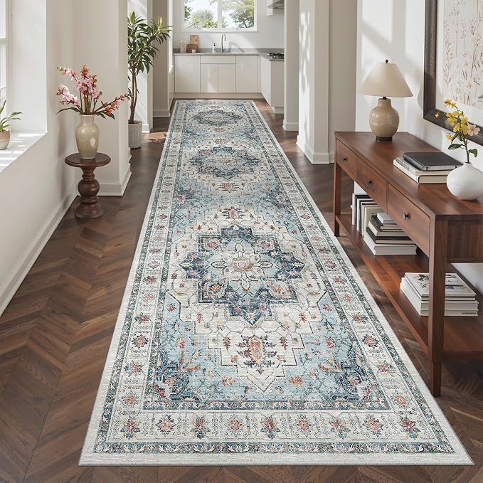 Madane Hallway Runner Rug 3x12 Washable Kitchen Runners 12ft, Soft Low-Pile - Image 2
