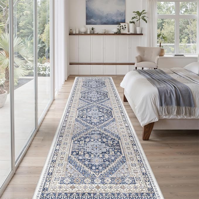 2'6 x 10' Runner Rug Non Slip, Washable Kitchen Rugs, Living Room, Long Rug - Image 8