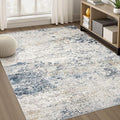 DMOYEST Area Rug Living Room Rugs 5x7 Washable Abstract Beige Blue Carpet | by DMOYEST