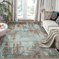 5x7 Area Rugs for Living Room Bedroom Dining Room Washable Red Brown | Soft by Aelenmu
