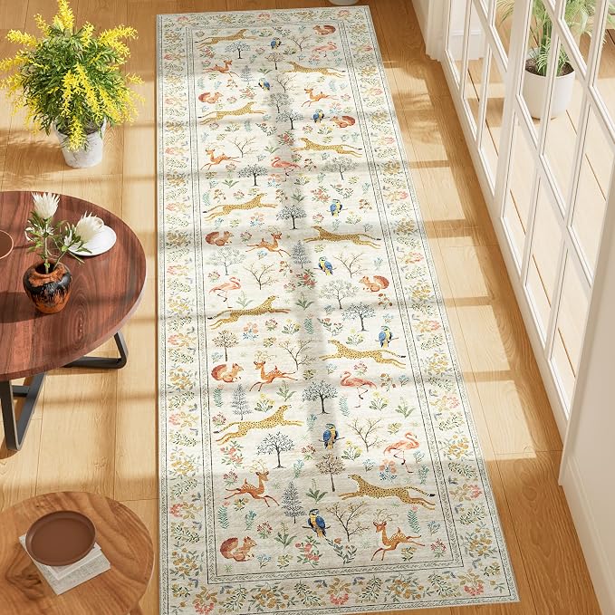 DUKINO 2x7 Runner Rug for Hallway, Washable Kitchen Rugs Non Slip, Stain - Image 3
