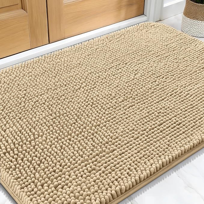OLANLY Dog Door Mat for Muddy Paws 30x20, Super Absorbent Chenille Mud Mat | by OLANLY