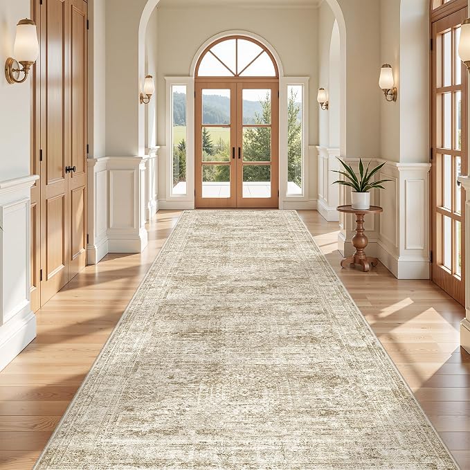 4x12 Runner Rug Non Slip, Washable Hallway Runner Rug, Nursery Room, Soft - Image 3