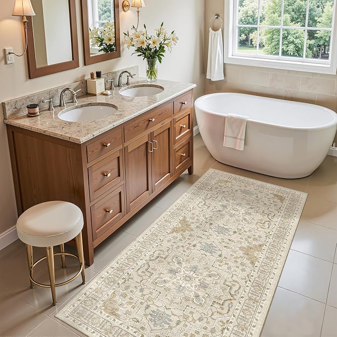 Madane Washable Area Rug 2x4, Small Entryway Rugs Non-Slip, Low-Pile Floor - Image 3