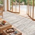 2'6 x 10' Runner Rug Non Slip, Washable Kitchen Rugs, Taupe | 10 ft Runner Rug by Restydon