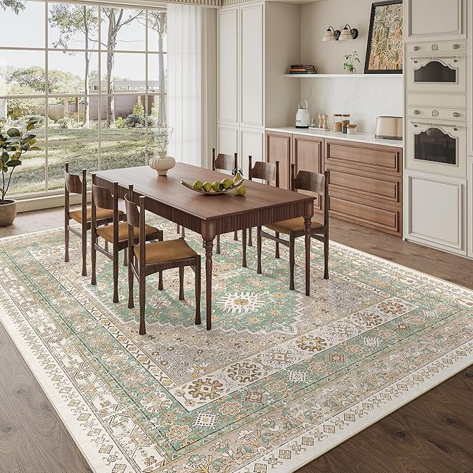 9x12 Area Rugs for Living Room, Large Washable Rug, Dining Room, Low Pile - Image 8