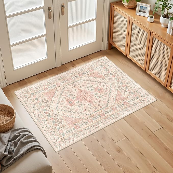 2x3 Entryway Rug Vintage Washable Rug Runner by Restydon