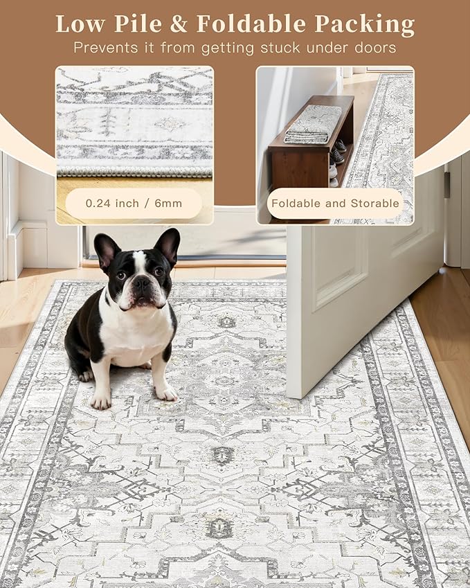 Madane Washable Runner Rugs 2x12 Long - Image 6