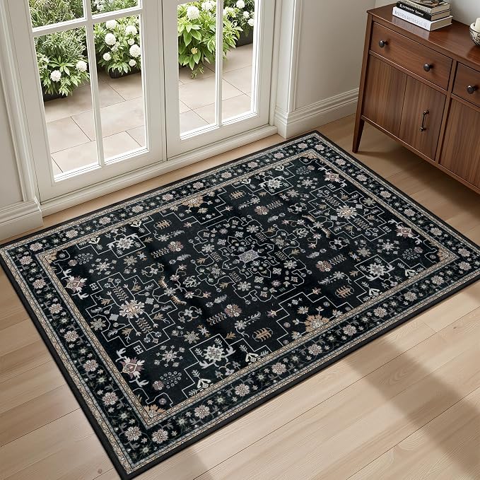 2x3 Area Rugs Living Room: Washable Vintage Rug by EXPEDIX